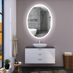 KEIRA 500x700mm Ovalus veidrodis / LED apšvietimas iš priekio ir galo