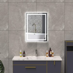 ELA 600x800 Stačiakampis veidrodis / LED apšvietimas iš priekio ir galo