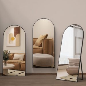 SELMA 800x1800 Viso ūgio veidrodis / Juodas aliuminis rėmas / Be apšvietimo