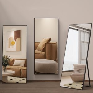 EMA 800x1900 Viso ūgio veidrodis / Juodas aliuminis rėmas / Be apšvietimo