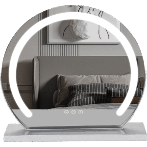 LIRO 400mm Apvalus makiažo veidrodis / Kosmetinis veidrodis / LED apšvietimas iš priekio