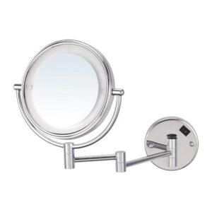 MILO 200mm Apvalus makiažo veidrodis / Kosmetinis veidrodis / LED apšvietimas iš priekio